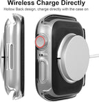2 Pack for Apple Watch Series 9 Series 9 7 Privacy Screen Protector Case 45mm, Unti-Spy Glass Protector Hard PC Cover Bumper for iWatch 9 8 7 45mm Accessories,Clear/Clear - Image 5