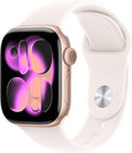Apple Watch Series 11 [GPS 42mm] Smartwatch with Rose Gold Aluminum Case with Light Blush Sport Band - S/M., Fitness Tracker, Water Resistant (Renewed) by Amazon+Renewed