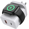 Upgraded 3-in-1 Apple Watch Charger,20W Fast Charging Block, Dual Ports Wall Charger with Magnetic Wireless Charging Compatible with iPhone, Apple Watch Series, iWatch Series 10 9/8/UItra/7/6/5/4/3 by HONOT
