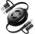 100W Retractable Car Charger 4 in 1 Travel Essentials Multi Charging Cable USB C/L Fast & Carplay for iPhone 16/15/14/13 iPad MacBook Samsung S24/S23+ Multiple Chargers for All Devices-2.95ft by ChargeBeyondPowerWithin