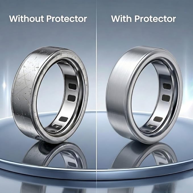 16 Pack for Oura Ring Gen 4/4 Ceramic/Gen 3 Skin Cover, Scratch-Resistant Stays in Place Protective Film for Oura Ring 4 Cover - Silver (Size 5/6/7/8) - Image 6