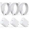 Fast Charger for iPhone 17 16 15, 3Pack USB C iPad Charge PD Fast Charger Block 6FT Long USBC to Type C i Phone Charging Cable Cord for iPhone 17 Air/Pro/Pro Max/16 Pro/Plus/15/15 Pro/Pro Max,iPad Pro by Kruidvat