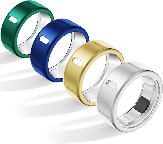 4 Pack Cover Compatible with Oura Ring Gen 4/Oura Ring Gen 3 Horizon/3 Heritage, Charging Derectly, Anti-Scratch TPU Protector for Women Men Working Out Gym-Size 8 by Polyjoy