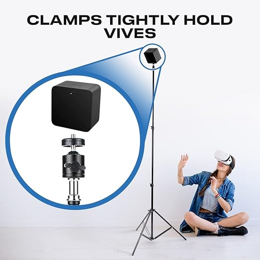Skywin VR Tripod Stand, Base Station Mount (2 Stands), Compatible with Steam VR Base Station 2.0, Oculus Rift Constellation (Black) - Image 7