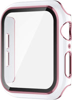 Adepoy Case with Tempered Glass Screen Protector, Compatible with Apple Watch Series 3/2/1 38mm, All-Around Ultra-Thin Bumper Full Cover Hard PC Protective Case for iWatch Accessories by AdepoyAppleWatchAccessories