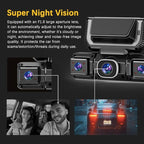 360° Car Dvr WiFi 4channels Dash Cam Video Recorder, Dash Cam Front and Rear, 1080p*4 Fhd Car Camera, App Control (Four Cameras + 64GB Card, with Parking Monitoring) - Image 3