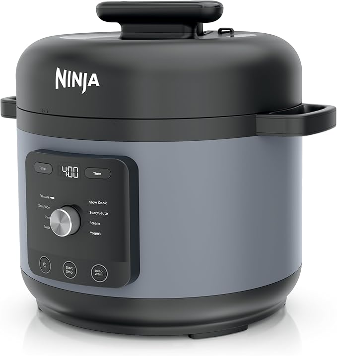 Ninja HyperHeat 9-in-1 6.5-qt Pressure Cooker | Steams, Slow Cooks, Sears, Sautés, Sous Vide, Yogurt & More | With SimpliServe Pot | Powerful 1200-Watt | Stone Purple | PC201SP by Ninja