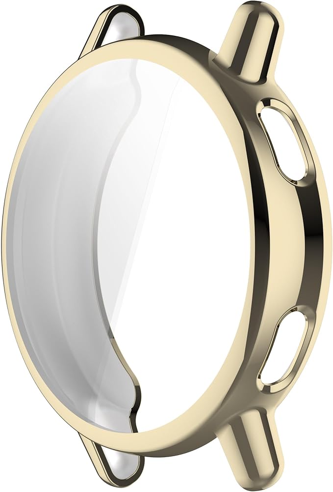 2 Pack Case Compatible with Garmin Vivoactive 5 Protective Case Cover,Soft TPU Bumper Full Cover Ultra-Thin Protection Case for Garmin Vivoactive 5 Smartwatch Accessories (Gold&Silver) - Image 4