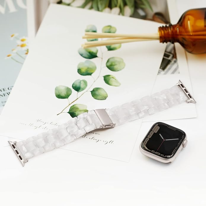 Lightweight Resin Band For Apple Watch Series 11 10 9 8 7 6 5 4 3 2 1 SE 3 2 Ultra 3 2, Fashion Adjustable Replacement Strap for iWatch Bands 38mm 40mm 41mm 42mm 44mm 45mm 46mm 49mm for Women Men - Image 6