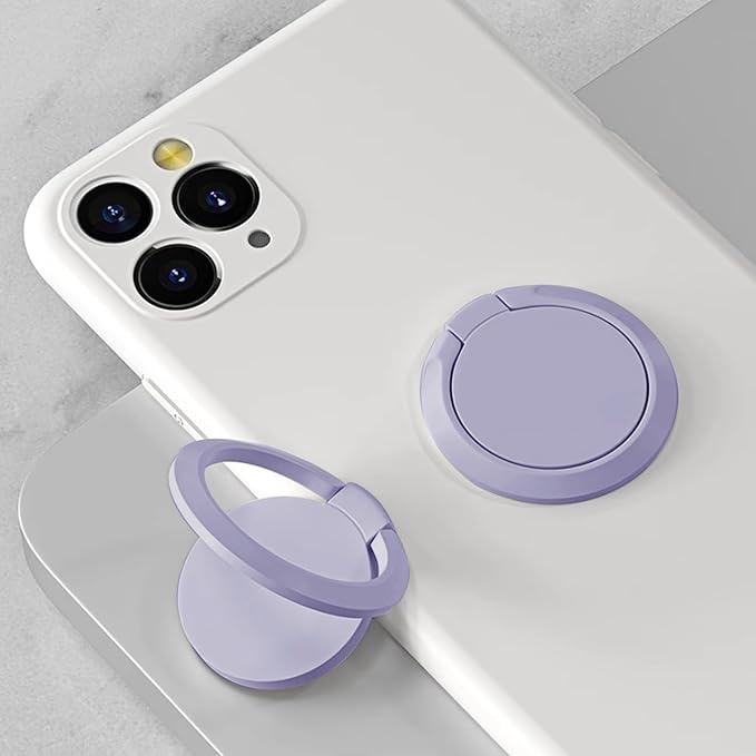 TENOC Phone Grip Sticky 360° Rotation Universal Stand Finger Ring Holder Slim Kickstand for Cell Phone Case, Purple - Image 5