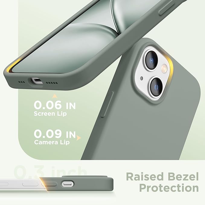GolbinBox Magnetic for iPhone 15 Case, Compatible with MagSafe, [Soft Anti-Scratch Microfiber Lining], Slim Liquid Silicone Shockproof Protective Phone Case for iPhone 15 6.1 inch, Calke Green - Image 7