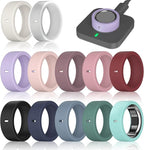 12 Pack Ring Cover Compatible with Oura Ring Gen 4/4 Ceramic, Oura Ring Gen 3 Horizon/Heritage, Support Charging with Cover on, Anti-Scratch Elastic Silicone Ring Protector for Men Women Working Out by ZOOROO