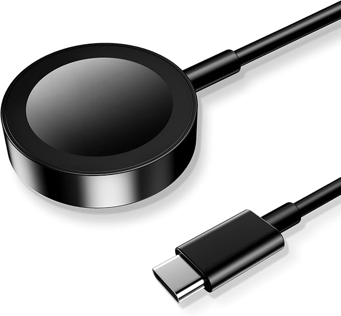   Magnetic Charging Cable for Apple Watch Charger,[USB C Port] Wireless Charging Cable Compatible with iWatch Series Ultra/10/9/8/7/6/SE/SE2/5/4/3/2[1.6FT/0.5M],Black by Accessoriesforphoneandelectricproducts