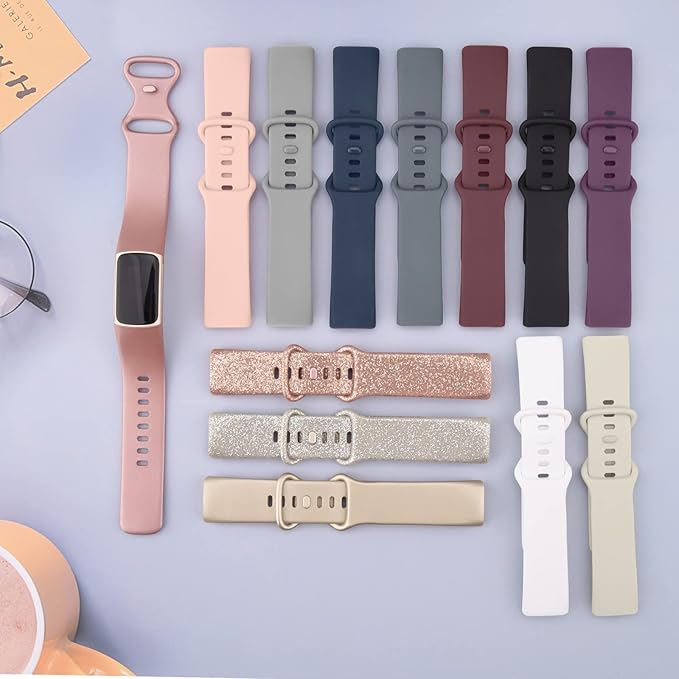 AK Sport Band Compatible with Fitbit Charge 6/5, Classic Soft Replacement Straps for Women/Men (Rose Gold, Small) - Image 6