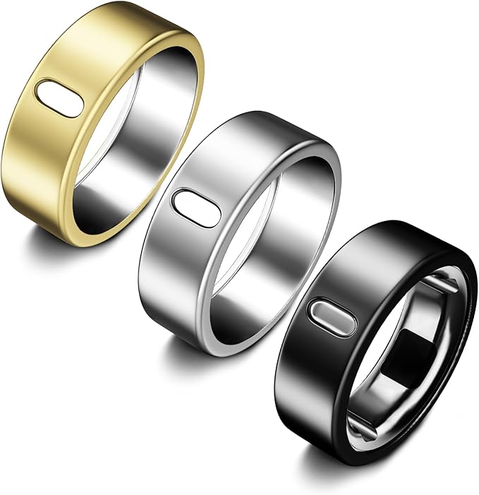 3 Pack Cover Compatible with Oura Ring Gen 4/Oura Ring Gen 3 Horizon/Heritage, Support Charging with Cover on, Anti-Scratch TPU Protector for Men Women (Size 8) by ZOOROO