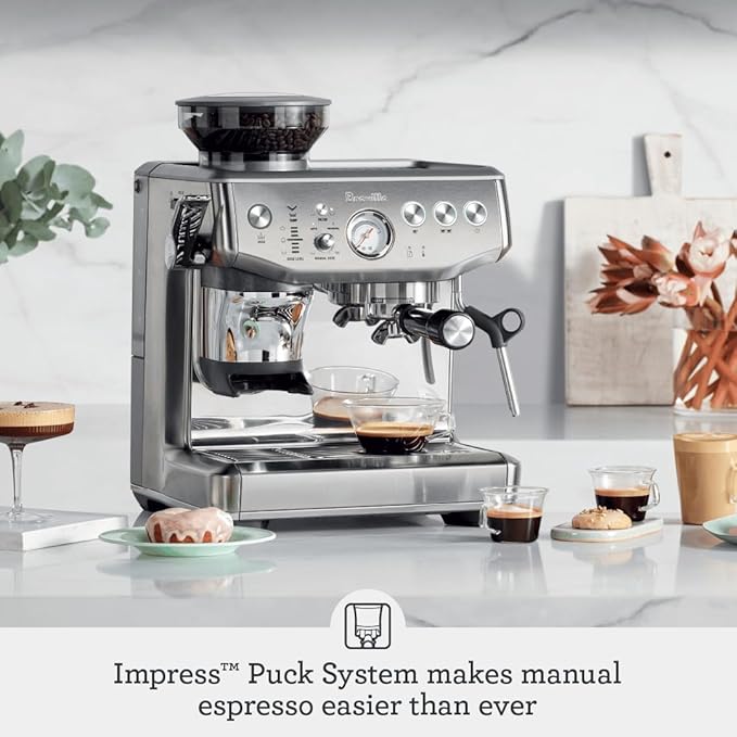 Breville Barista Express Impress Espresso Machine BES876DBL, Damson Blue - Image 2
