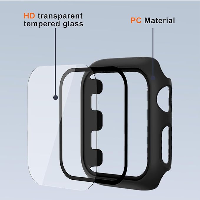 2 Pack Case for Apple Watch Series 3/2/1 42mm, Built-in Screen Protector [Touch Sensitive] Slim Guard Bumper Full Coverage Hard PC Protective Cover for iWatch S3/S2/S1 42mm, Black+Clear - Image 5