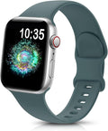 TreasureMax Sport Band Compatible with Apple Watch Bands Women 41mm 40mm 38mm 42mm 44mm 46mm 45mm 49mm Lake Green, Soft Silicone Waterproof Strap for iWatch Series 11 10 9 SE Ultra 8 7 6 5 4 3 Men by TreasureMaxWatchBands