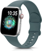 TreasureMax Sport Band Compatible with Apple Watch Bands Women 41mm 40mm 38mm 42mm 44mm 46mm 45mm 49mm Lake Green, Soft Silicone Waterproof Strap for iWatch Series 11 10 9 SE Ultra 8 7 6 5 4 3 Men by TreasureMaxWatchBands