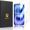 UNBREAKcable 3-Pack Screen Protector for iPhone 16, Double Shatterproof Tempered Glass [Easy Installation Frame] [9H Hardness] [99.99% HD Clear] [Case Friendly] for iPhone 6.1 inch by UNBREAKcable