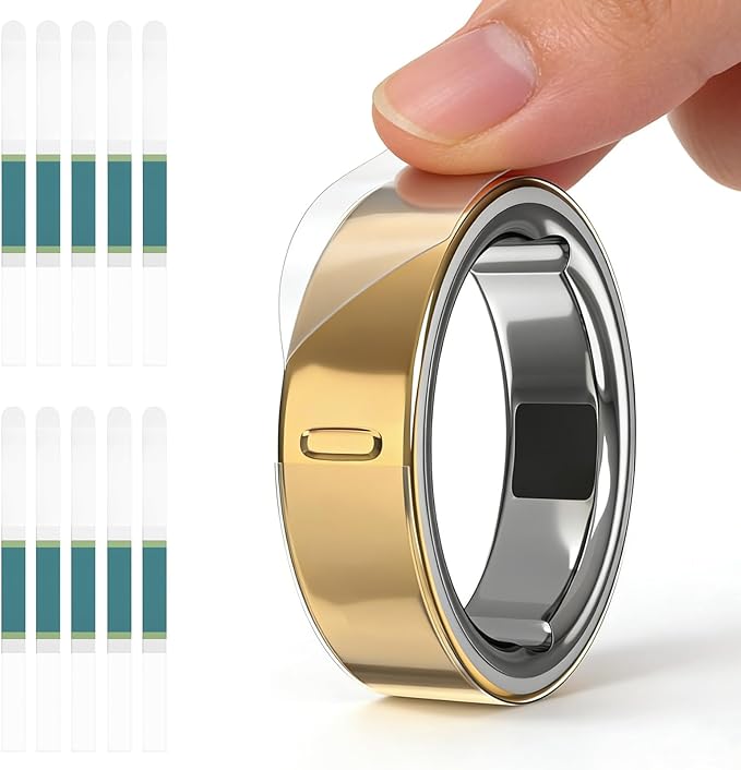 Ultra-Thin Clear Cover for Oura Ring Gen 4/4 Ceramic/Gen 3, Invisible Anti-Scratch Protective Film, Slim Smart Ring Protector Skin Accessories for Men Women (10Pack, Size 9/10/11) by sylacor