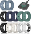 12 Pack Ring Cover Compatible with Oura Ring Gen 4/4 Ceramic, Oura Ring Gen 3 Horizon/Heritage, Support Charging with Cover on, Anti-Scratch Elastic Silicone Ring Protector for Men Women Working Out by ZOOROO