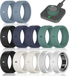 12 Pack Ring Cover Compatible with Oura Ring Gen 4/4 Ceramic, Oura Ring Gen 3 Horizon/Heritage, Support Charging with Cover on, Anti-Scratch Elastic Silicone Ring Protector for Men Women Working Out by ZOOROO