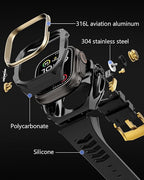 Rugged Bumper band with Case For apple watch ultra 3 2 1 49MM（1-second quick installation） - Shockproof & Scratch Resistant Compatible with iWatch Ultra 3/2/1 Men Gifts - Image 4