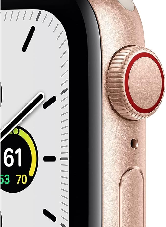 Apple Watch SE 40mm GPS + Cellular Gold Aluminum Case - Starlight Sport Band (Renewed) - Image 6