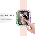 Surace 41mm Case Compatible with Apple Watch Series 9 Series 8 Series 7 with Screen Protector, Bling Diamond Overall Protective Case Compatible with Apple Watch Series 7 & 8 & 9 41mm, Rainbow - Image 5