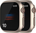 2 Pack Hard PC Case with Button for Apple Watch Series 11 10 46mm Tempered Glass Screen Protector Case, Full Coverage Matte Shell Shockproof Iwatch Bumper Cover (Titanium x2, 46mm) by HANKN
