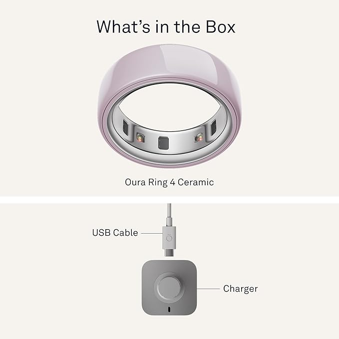 Oura Ring 4 - Ceramic Petal - Size 7 - Sleep, Activity, Women’s Health, AI Advisor, Up to 8 Days of Battery Life, Size Before You Buy, Android & iOS Compatible - Image 7