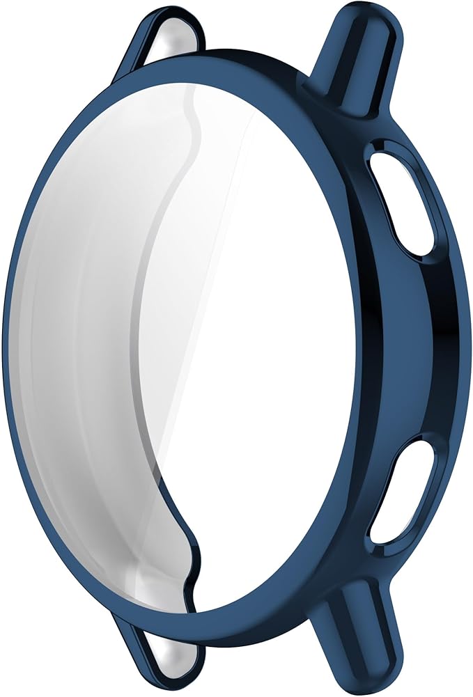 2 Pack Case Compatible with Garmin Vivoactive 5 Protective Case Cover,Soft TPU Bumper Full Cover Ultra-Thin Protection Case for Garmin Vivoactive 5 Smartwatch Accessories (Blue&Blue) - Image 5