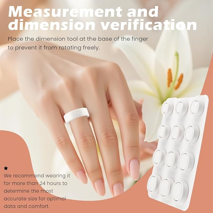 Oura Ring 4 Sizing Kit Professional Finger Measuring Tool Oura Ring Sizer Smart Rings Find Your Before You Buy Rings Size 4 to 15(Color:White) - Image 4