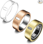 3 Pack Cover Compatible with Oura Ring Gen 4/Oura Ring Gen 3 Horizon/Heritage, Support Charging with Cover on, Anti-Scratch TPU Protector for Men Women (Clear+Gold+Rosegold, Size 12) by ZOOROO