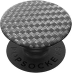 PopSockets Adhesive Phone Grip, Holder, Phone Stand, Black - Carbonite Weave by PopSockets