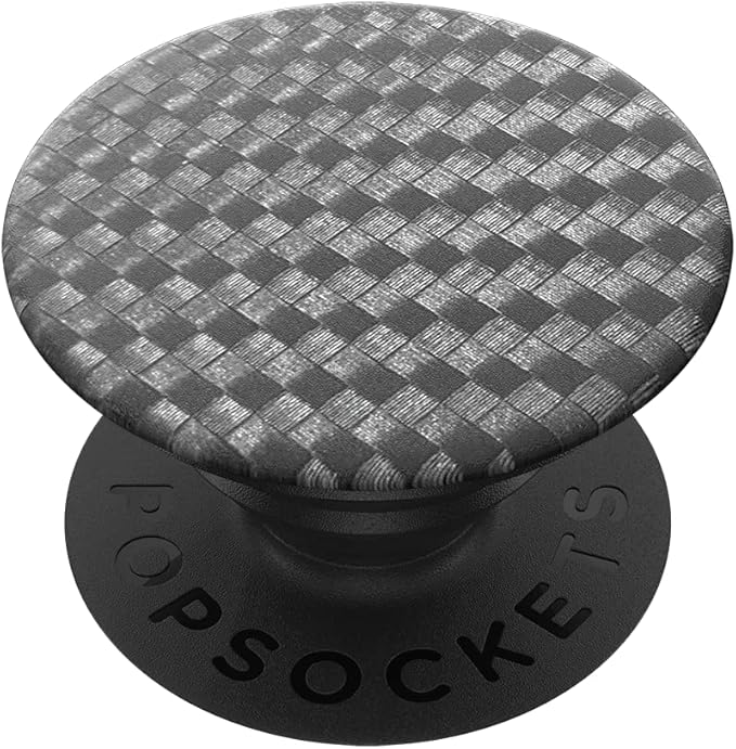 PopSockets Adhesive Phone Grip, Holder, Phone Stand, Black - Carbonite Weave by PopSockets