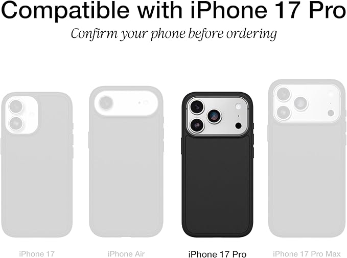OtterBox iPhone 17 Pro Commuter Series Case - Black - Thin & Protective iPhone Case - Image 2