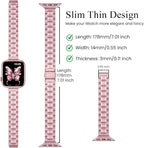 STIROLL Thin Replacement Band Compatible for Apple Watch 38mm 40mm 41mm 42mm(Series 11 10), Stainless Steel Metal Wristband Women Men for iWatch Ultra SE Series 9 8 7 6 5 4 3 2 1, Rose Pink (No Case) - Image 2
