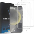 3 Pack Screen Protector for Samsung Galaxy S24, HD-Clear 9H Hardness Tempered Glass Protective Film for Samsung Galaxy S24 - Support Fingerprint Unlock, Easy Installation by Unknown