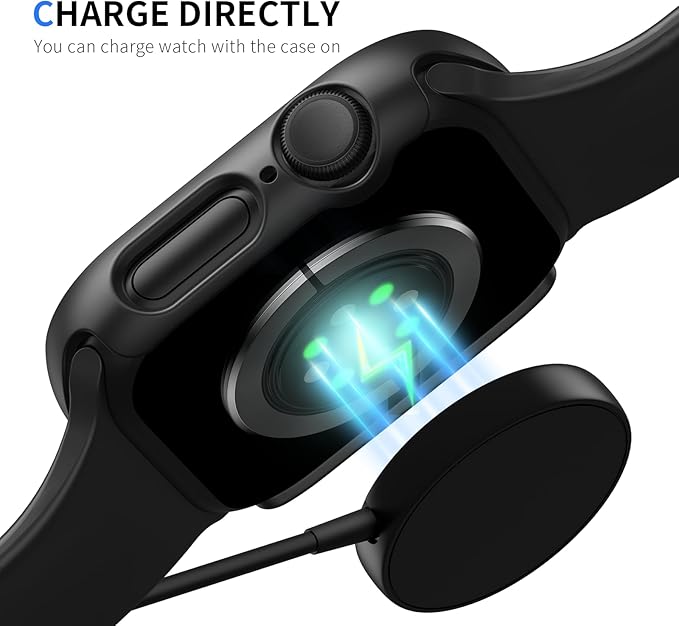 Cuteey 6 Packfor Apple Watch Series 11/10 42mm Screen Protector Case, Full Protective Bumper PC Cover with Built-in Tempered Glass Film for iwatch 11/10 42mm Accessories - Image 4