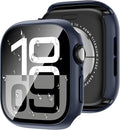 LETOID Waterproof for Apple Watch SE (2025/2022/2020) Series 6 5 4 Screen Protector Case 40mm, iWatch Face Cover, Hard PC Protective Bumper with Tempered Glass for Men Women 40 mm Blue by LETOID