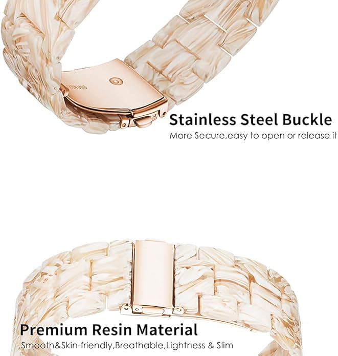 HOPO Compatible With Apple Watch Band 38mm 40mm 41mm 42mm 44mm 45mm 46mm 49mm,Resin Watch Strap Bracelet Wristband Fashion Lightweight Replacement For iWatch Bands Series 11 Ultra 10 9 8 7 6 5 4 3 2 1 SE for Women Men - Image 3