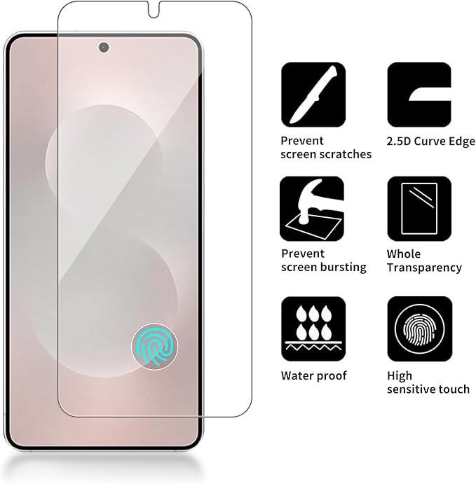 4 Pack Glass Screen Protector Compatible for Samsung Galaxy S25 Edge/SM-S937U [9H Hardness]-HD Screen Tempered Glass, Scratch Resistant,Easy Install [Case Friendly] - Image 2