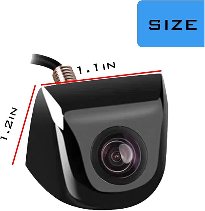 1 Pcs Black Car Backup Camera, Hd Reverse Rear View Camera, 68 Waterproof Metal Style Reverse Rear View Backup Camera, Suitable for Most Cars, Suvs, Trucks, Rvs, Vans - Image 2