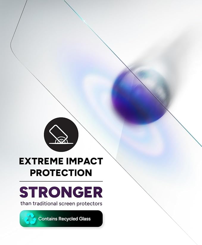 ZAGG Glass+ Screen Protector for iPhone 14 Plus/ 13 Pro Max - 3X Shatter Protection, High Scratch Resistance, Oil-Resistant, Reinforced Edges,InvisibleShield, Easy Install - Image 3