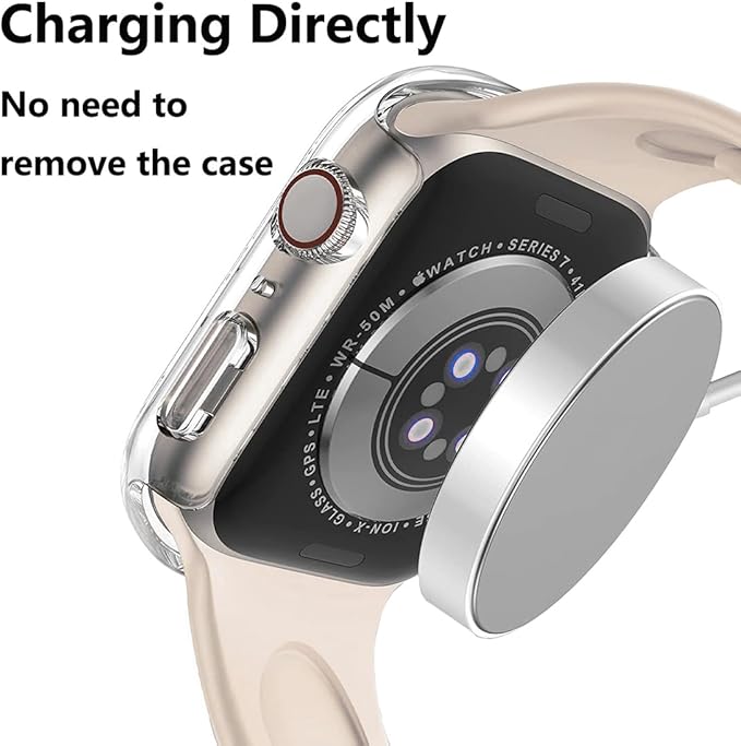 2 Pack Hard Case for Apple Watch Series 11 10 42mm Tempered Glass Screen Protector Case, Full Coverage Button Shockproof Cover Iwatch Bumper (Purple+Purple, 42mm) - Image 2