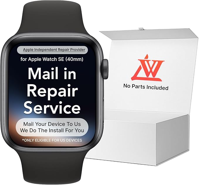 LW Mail-in Repair Service with Original OEM Pull Screen for Apple Watch SE (40mm) Replacement Screen LCD Display Touch Digitizer Assembly A2351 A2353 A2355 (We Repair for You, No Parts Sent) by Lw-Digital
