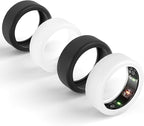 4-Pack Protector Compatible for Oura Ring 4/Gen 4 Ceramic/Ring Gen 3 /ULTRAHUMAN Ring AIR,Silicone Case Finger Wrapper Woking Out Women Men (Black*2+Clear*2, M for 11/12/13/14/15) by Snyeest