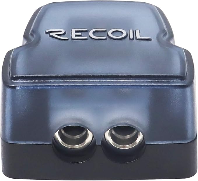 RECOIL DB12P 2 Way Power Distribution Block, 1 X 0/2/4 Gauge in / 2 X 4/8 Gauge Out Power Distribution Ground Distributor Block for Car Audio Amplifier Splitter 2 Pack - Image 6
